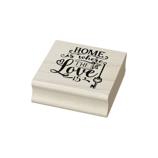 Thuis is waar de liefde is citaat rubberstempel (Stempel)