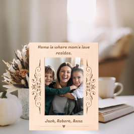 Thuis is waar de liefde van mama woont gegraveerde lijstjes