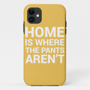 Thuis is waar de mieren geen Hoesje-Typografie zij iPhone 11 Hoesje