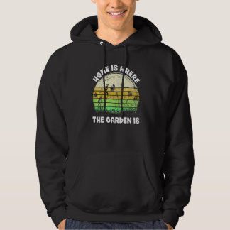 Thuis is waar de tuin is Retro  Gardenin Hoodie