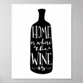 Thuis is waar de wijn is | Art Print (Voorkant)