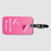 Thuis is waar de wijn is bagagelabel (Voorkant (horizontaal))