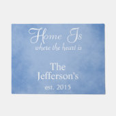 Thuis is waar het hart blauw is deurmat (Voorkant)