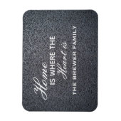 Thuis is waar het hart gepersonaliseerd magneet is (Verticaal)