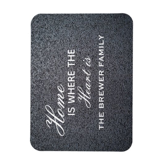 Thuis is waar het hart gepersonaliseerd magneet is (Verticaal)