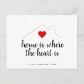 Thuis is waar het hart is bestemd voor realiteitma briefkaart (Voorkant)