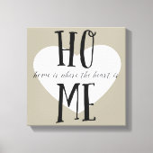 Thuis is waar het hart is canvas afdruk (Voorkant)
