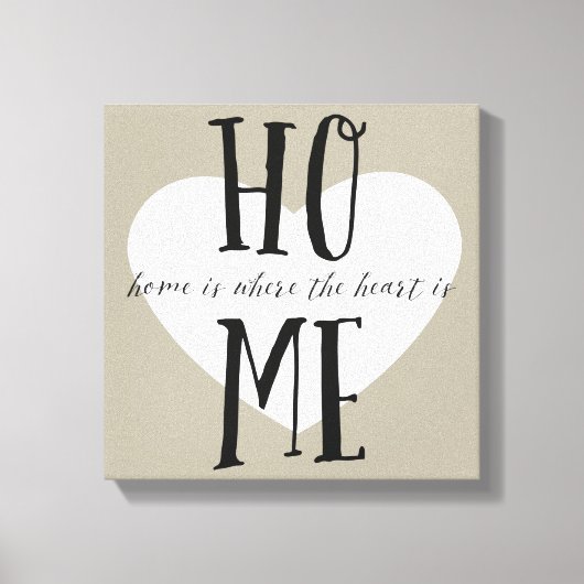 Thuis is waar het hart is canvas afdruk (Voorkant)
