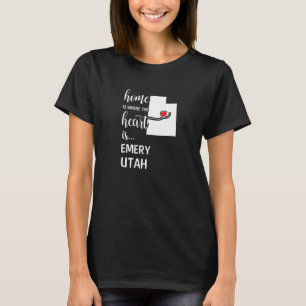 Thuis is waar het hart is Emery County Utah T-shirt