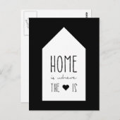 Thuis is waar het hart is - Inspirerend Kaart (Voorkant / Achterkant)
