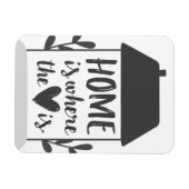 Thuis is waar het hart is - magneet (Horizontaal)