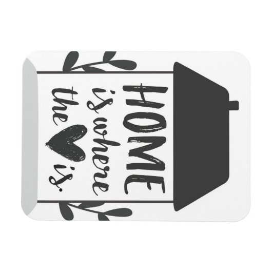 Thuis is waar het hart is - magneet (Horizontaal)
