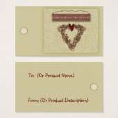 Thuis is waar het hart is ophangen Label Visitekaartjes (Voorkant /achterkant)