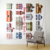 Thuis is waar het hart is Tapijt Wandkleed (In Situ (horizontaal))