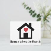 Thuis is waar het hart ligt briefkaart (Staand voorkant)
