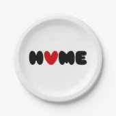 Thuis is waar het hart papieren bordje (Voorkant)