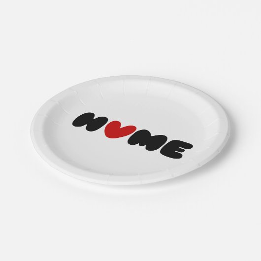 Thuis is waar het hart papieren bordje (Gekanteld)