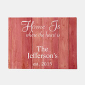 Thuis is waar het hart rood is deurmat (Voorkant)