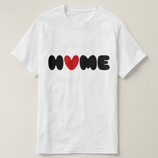 Thuis is waar het hart t-shirt (Design voorkant)