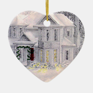 Thuis is waar het hart versierd is keramisch ornament