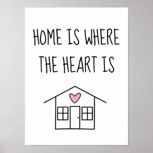 Thuis is waar het hart zich bevindt poster
