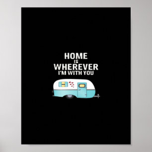 Thuis is waar ik bij jou ben Klassieke hartelijke Poster