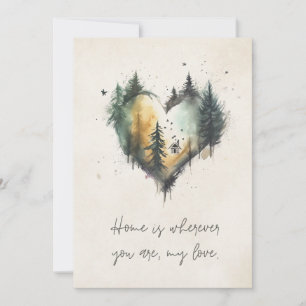 Thuis is waar je gelukkig bent Valentijns Feestdagenkaart