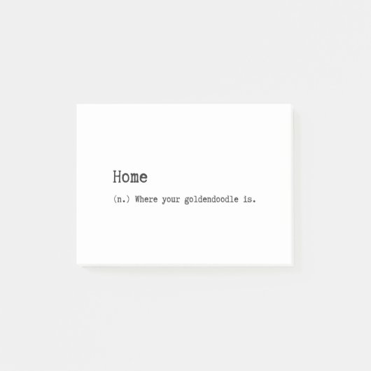 Thuis is waar je gouddoedel is post-it® notes (Voorkant)