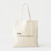Thuis is waar je gouddoedel is tote bag (Voorkant)