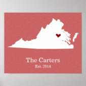 Thuis is waar je hart is - Virginia Poster (Voorkant)