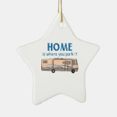 Thuis is waar je het parkeert keramisch ornament (Rechts)
