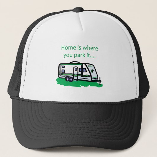 Thuis is waar je het parkeert. trucker pet (Voorkant)
