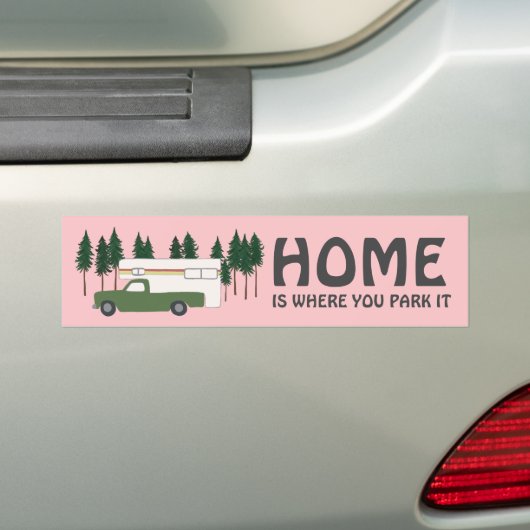 THUIS IS WAAR JE IT-vrachtwagenkampeerauto's PARK Bumpersticker (Op auto)