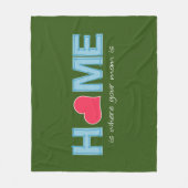 Thuis is waar je moeder is fleece deken (Voorkant)