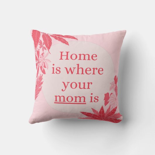 Thuis is waar je moeder is kussen (Achterkant)