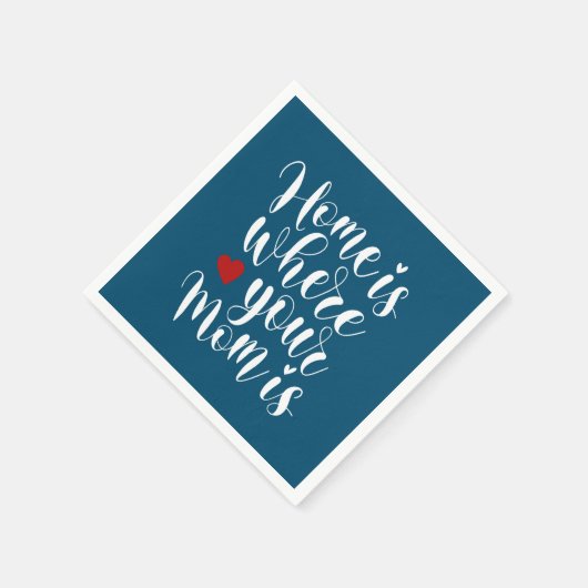 Thuis is waar je moeder is | Papieren Servetten (Hoek)