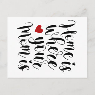 Thuis is waar je moeder Moederdag is   BRIEFKAART