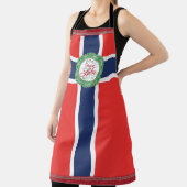 Thuis is waar Lefse gemaakt is! Noorse vlag Schort (Insitu)