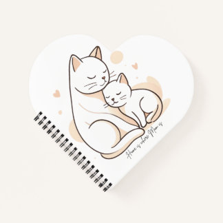 Thuis is waar mama is - Moederkat en Kitten Kunst Notitieboek