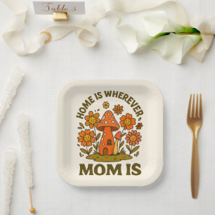 Thuis is waar mama Moederdag is Papieren Bordje