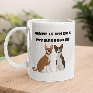 Thuis is waar mijn Basenji is Koffiemok
