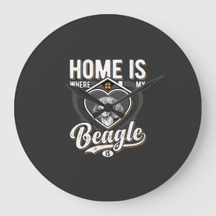 Thuis is waar mijn Beagle is_1 Grote Klok