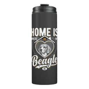 Thuis is waar mijn Beagle is_1 Thermosbeker