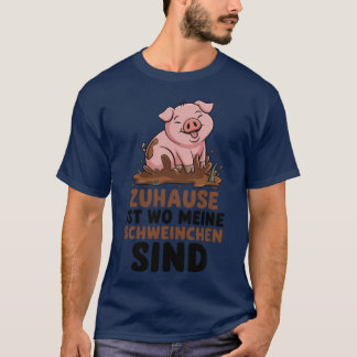 Thuis Is Waar Mijn Biggetjes Zijn Boerderij Landbo T-shirt
