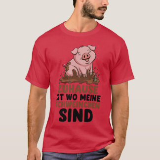 Thuis Is Waar Mijn Biggetjes Zijn Boerderij Landbo T-shirt