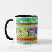 Thuis is waar mijn caravan geparkeerd is mok (Links)