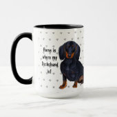 Thuis is waar mijn Dachshund is Hond Moeder Vader Mok (Links)