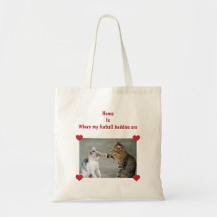 Thuis is waar mijn furball buddies zijn Katten F Tote Bag