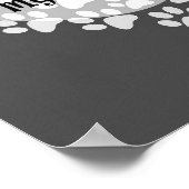 Thuis is waar mijn hond Citaat is met Paw Prints (Hoek)