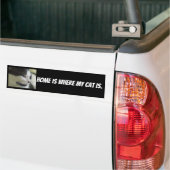 Thuis is waar mijn kat is foto bumpersticker (Op Truck)